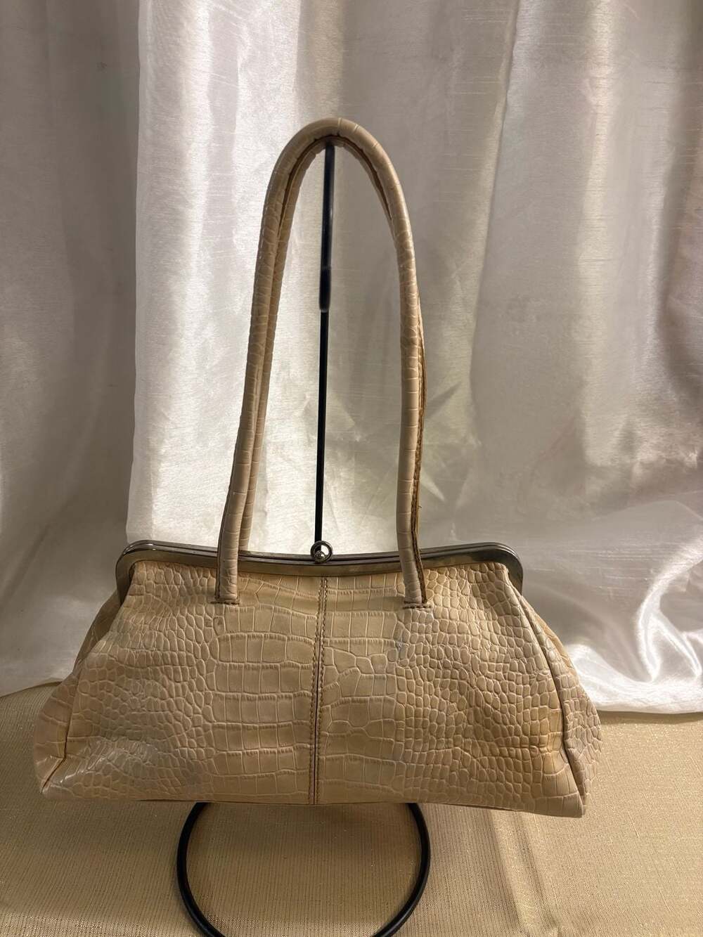Nine West Faux Crocodile Purse Shoulder Bag